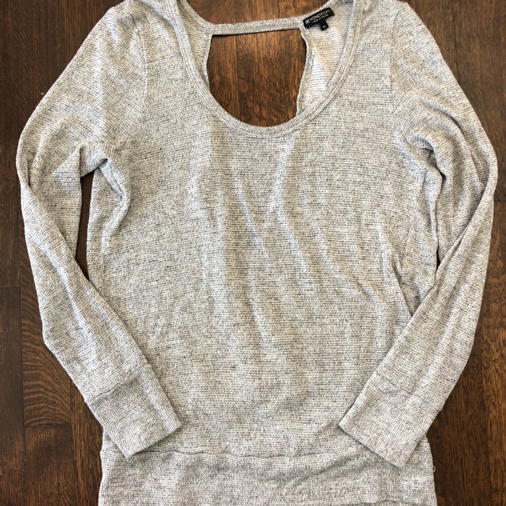 Beyond Yoga Metallic Open Back Sweater